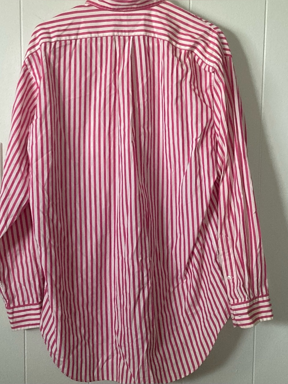 Ralph Lauren SZ M Red and White Striped Cotton Button-Down Shirt - Picture 2 of 9